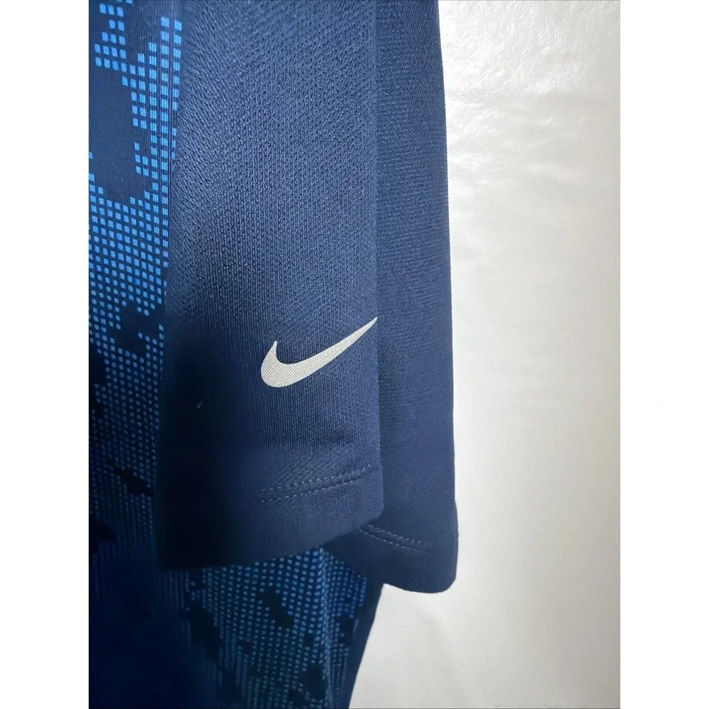 Nike Golf Dri-FIT Polo Shirt Men's XL Blue World Block Camo SS Standard Fit